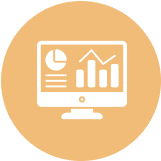 Computer screen with graphs and charts.